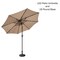 Villacera 9-Foot LED Outdoor Patio Umbrella with Base, Beige 83-OUT5420B - alternate 4